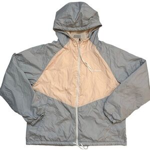 Columbia Hooded Windbreaker Fleece Lined Jacket Pink/Gray‎ Women’s Size Medium